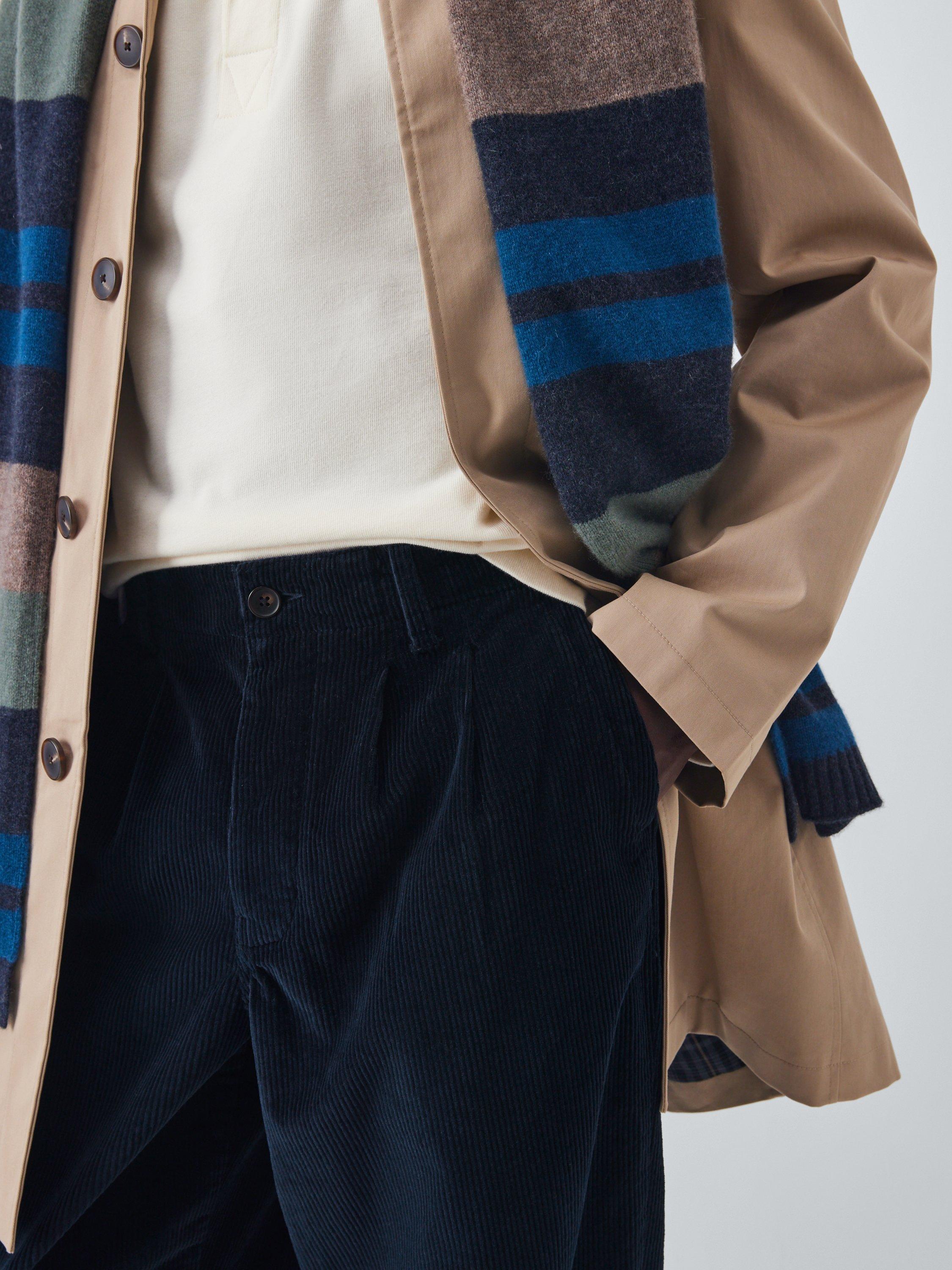 Product image 5 of 6, which shows John Lewis Loose Fit Corduroy Trousers, Sky Captain, 34R