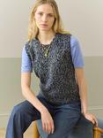 Brora Fleck Marl Tank Top, Navy