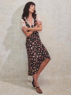 Ro&Zo Mixed Floral Ditsy Dress, Black/Multi - view 2, Black/Multi