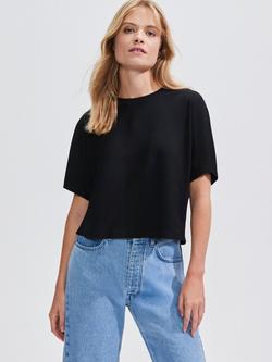 Ro&Zo Boxy Pure Organic Cotton T-Shirt, Black - view 2, Black