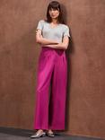 Ro&Zo High Waist Tailored Trousers, Fuchsia