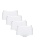 sloggi Basic+ Maxi Knickers, Pack of 4, White