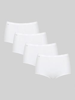 sloggi Basic+ Maxi Knickers, Pack of 4, White