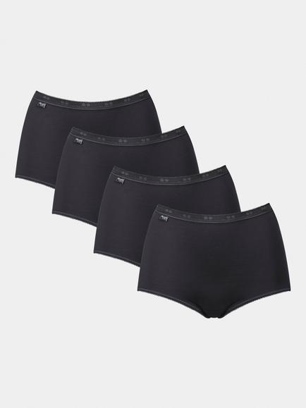 sloggi Basic+ Maxi Knickers, Pack of 4, Black