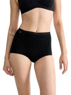 sloggi Basic+ Maxi Knickers, Pack of 4 - view 2, Black