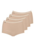 sloggi Basic+ Maxi Knickers, Pack of 4, Skin
