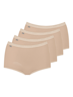 sloggi Basic+ Maxi Knickers, Pack of 4, Skin