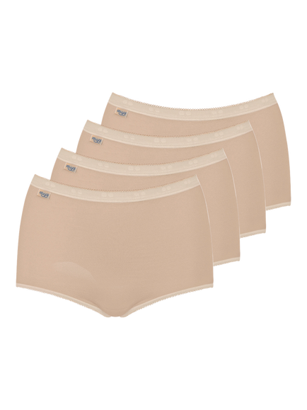 sloggi Basic+ Maxi Knickers, Pack of 4, Skin