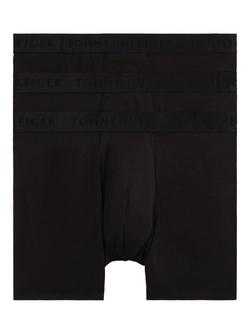 Tommy Hilfiger Boxer Briefs, Pack of 3, Black, Black