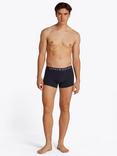 Tommy Hilfiger Stretch Cotton Logo Waistband Trunks, Pack of 3, Navy/Khaki/Green
