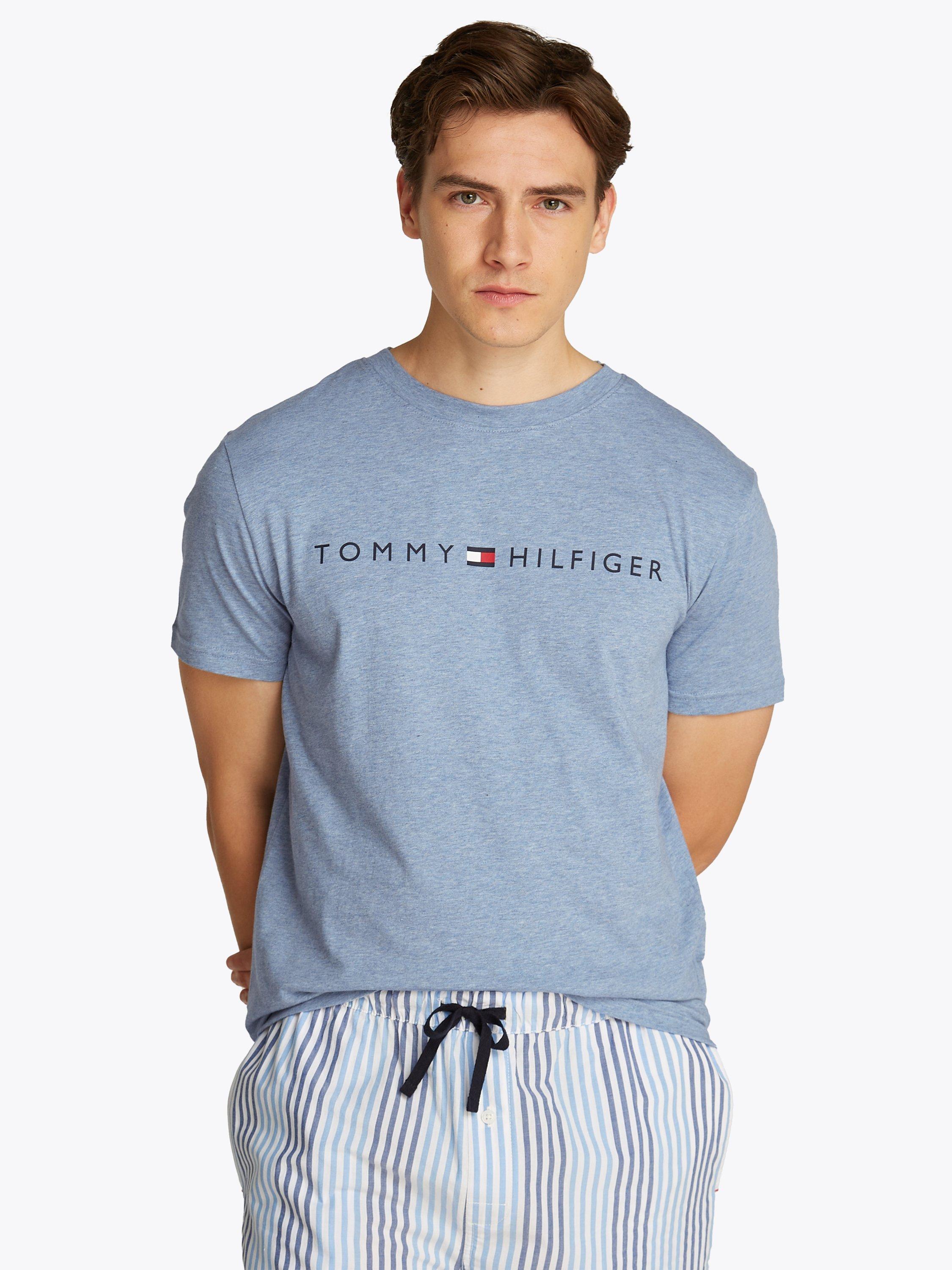 Product image 1 of 5, which shows Tommy Hilfiger Short Sleeve Lounge T-Shirt, Light Blue Heather, S