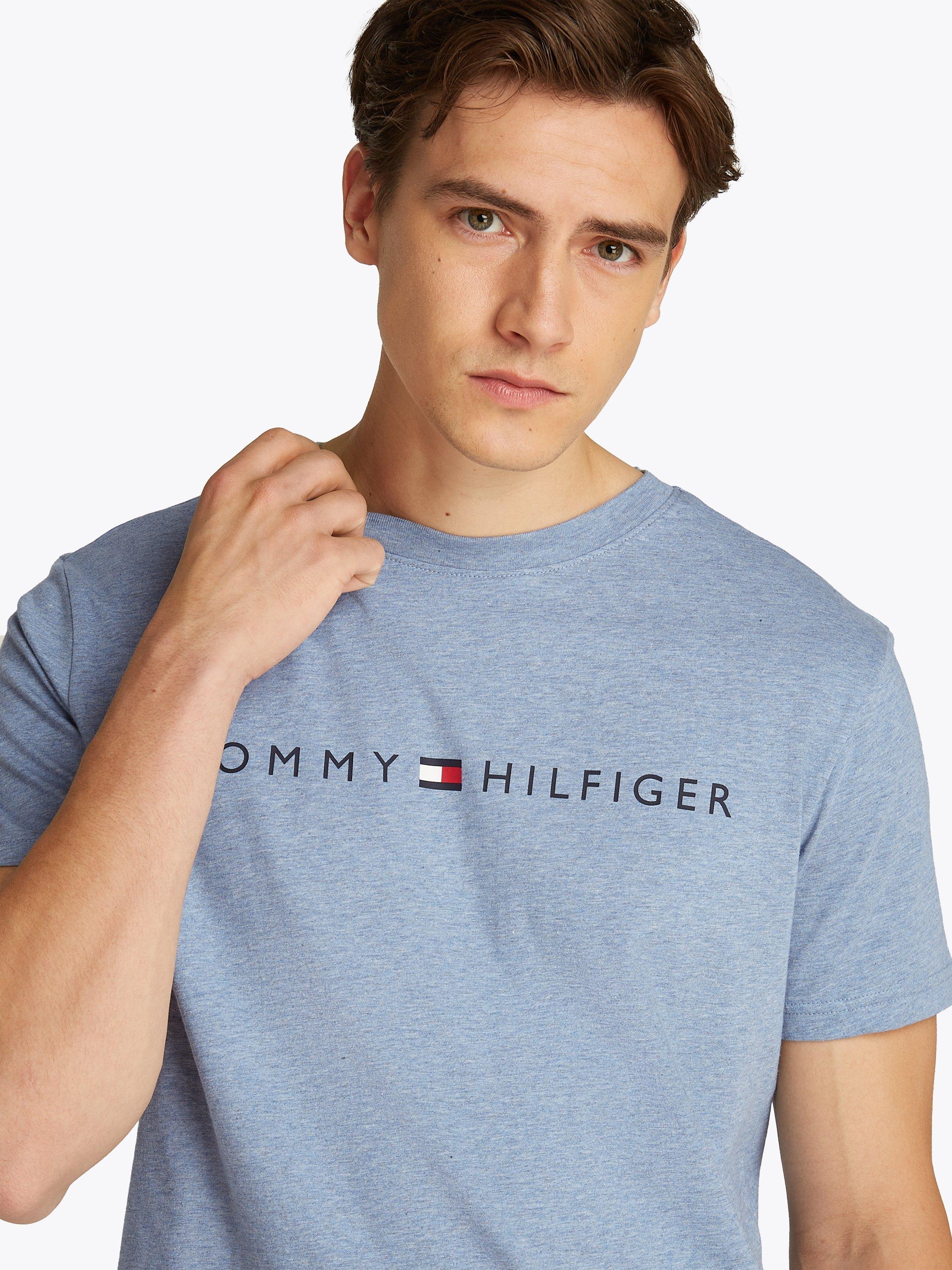 Product image 4 of 5, which shows Tommy Hilfiger Short Sleeve Lounge T-Shirt, Light Blue Heather, S
