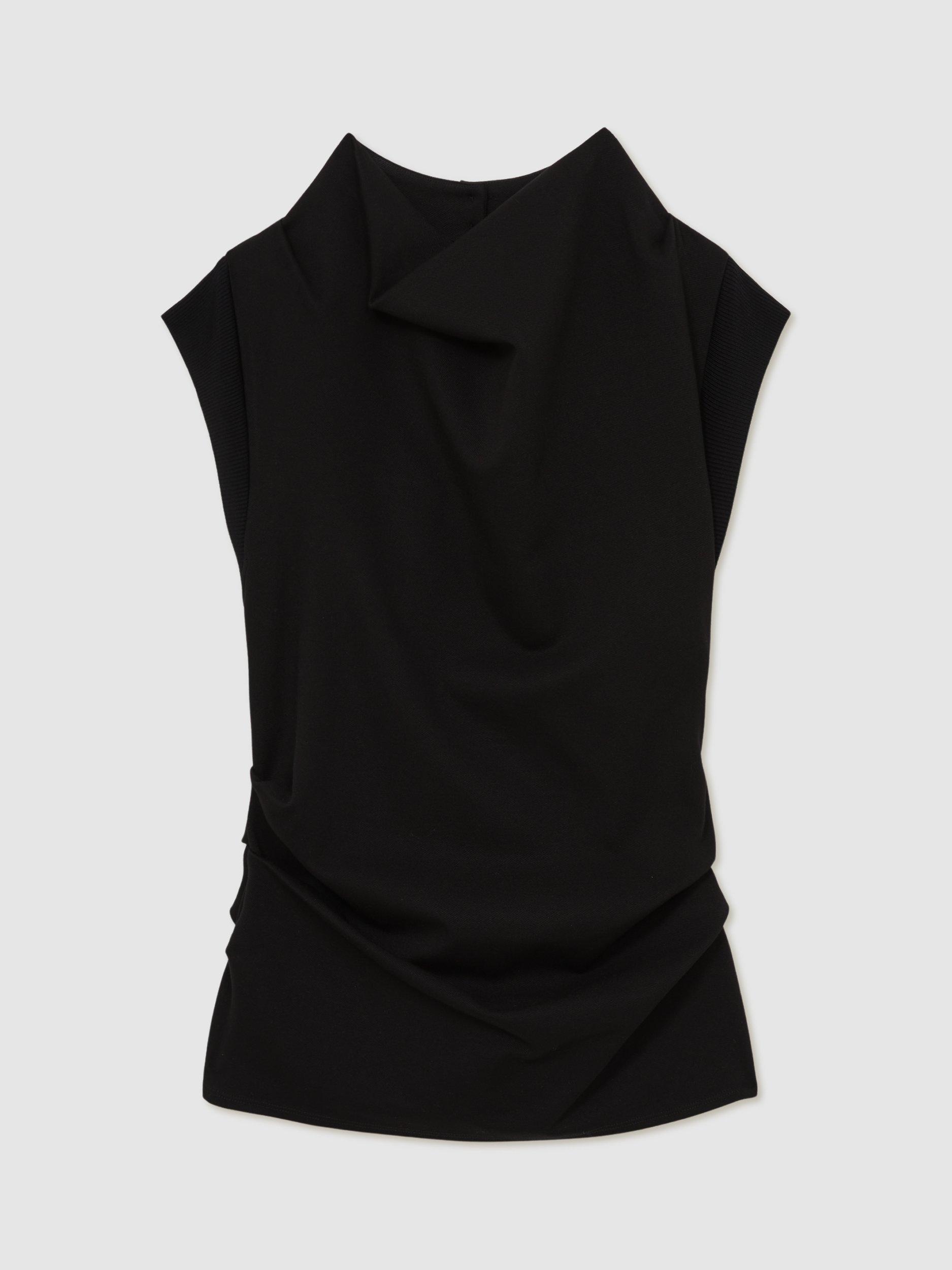 Product image 3 of 5, which shows Reiss Cobi Sleeveless Top, Black, 6