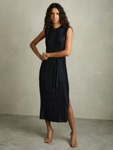 【海外限定】REISSドレス☆Navy Blake Jersey Sleeveless Midi D Reiss Blake Sleeveless Jersey Dress, Neutral