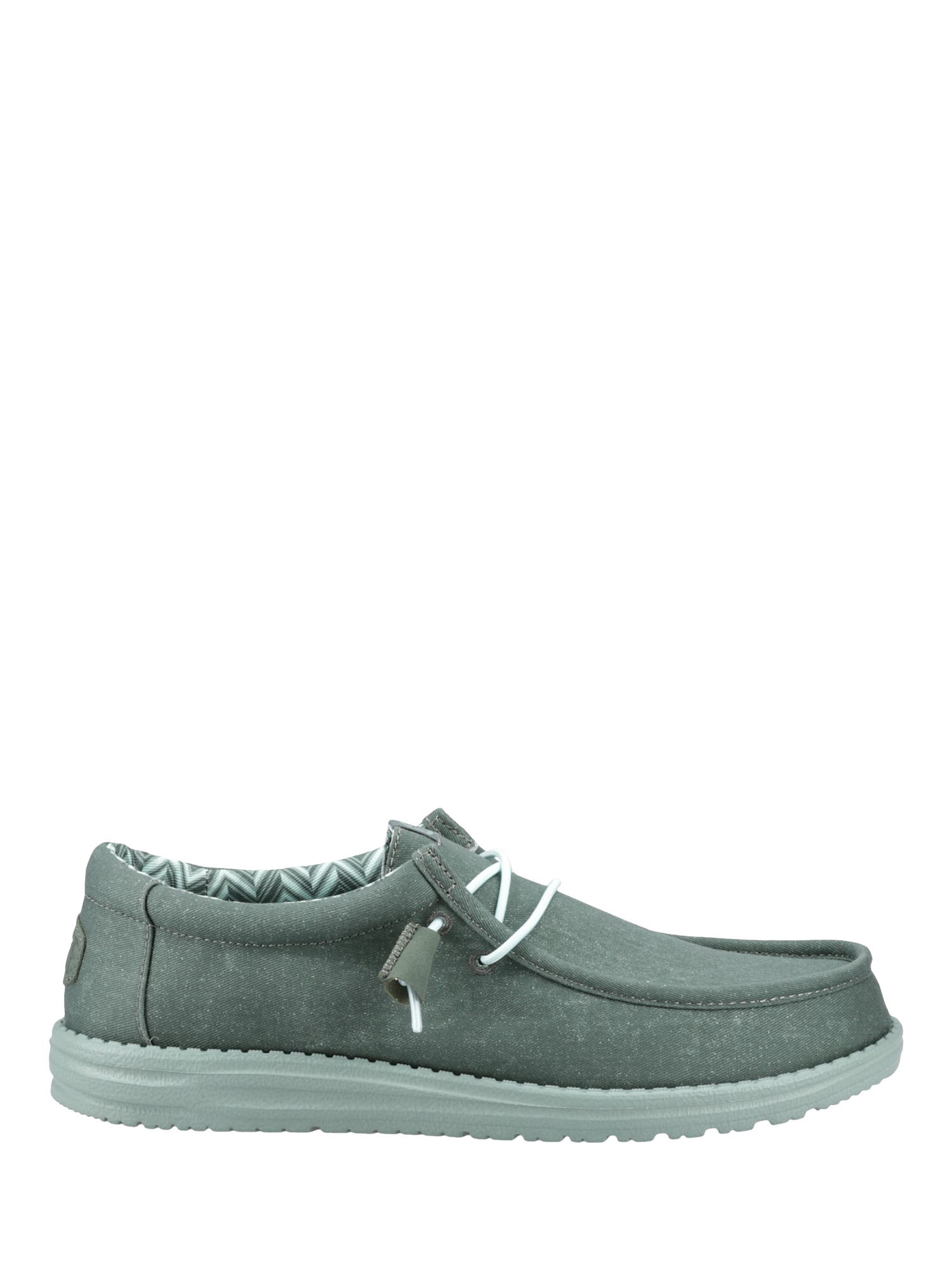 Product image 1 of 4, which shows Hey Dude Wally Canvas Slip-On Shoes, Green, 7