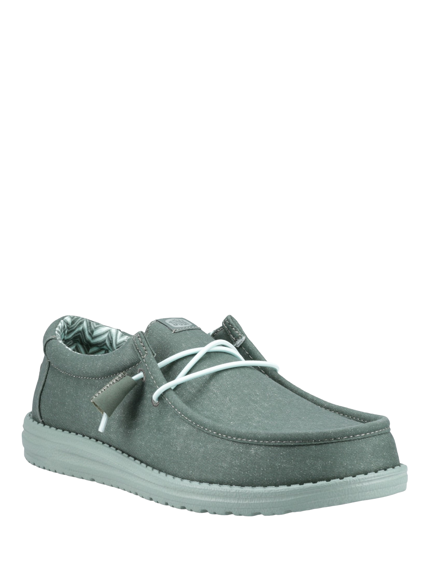 Product image 2 of 4, which shows Hey Dude Wally Canvas Slip-On Shoes, Green, 7