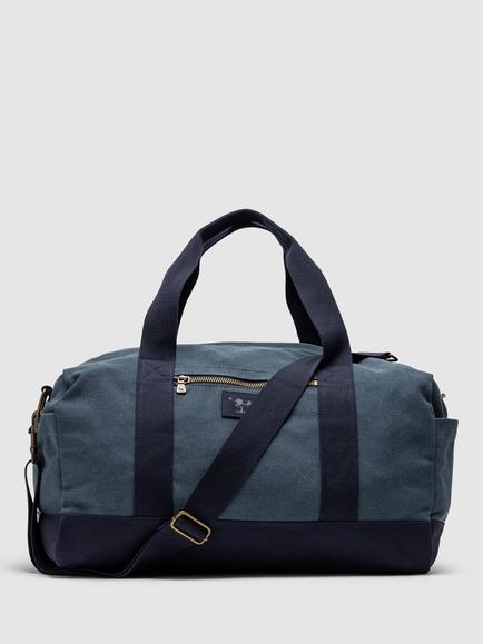 Rodd & Gunn Foxton Heavyweight Canvas Duffle Bag, Navy, Denim Blue Navy