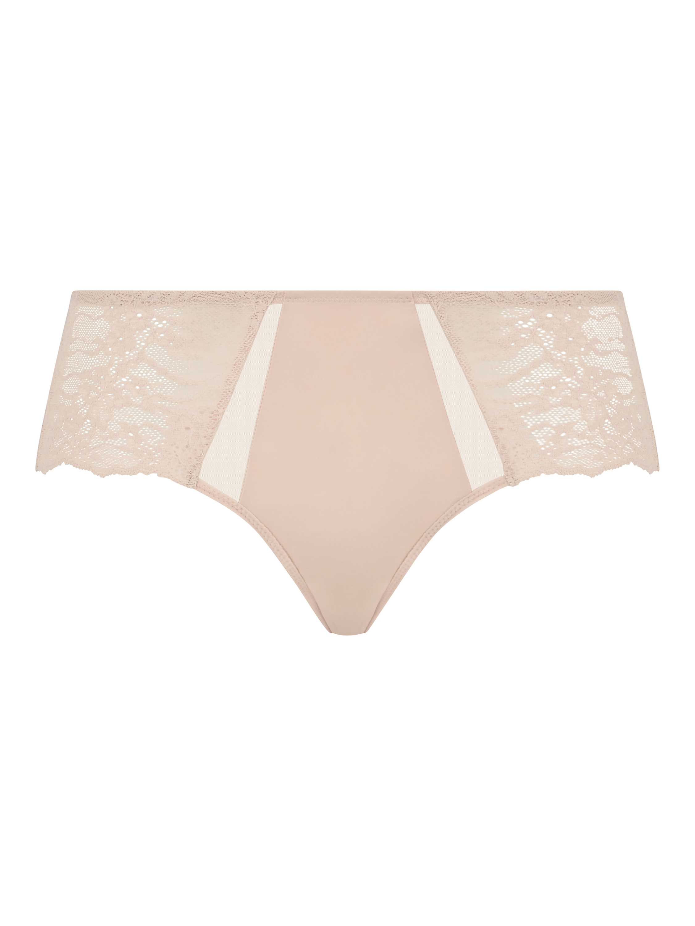 Product image 4 of 4, which shows Chantelle Crush Shorty Knickers, Dusky Pink, S