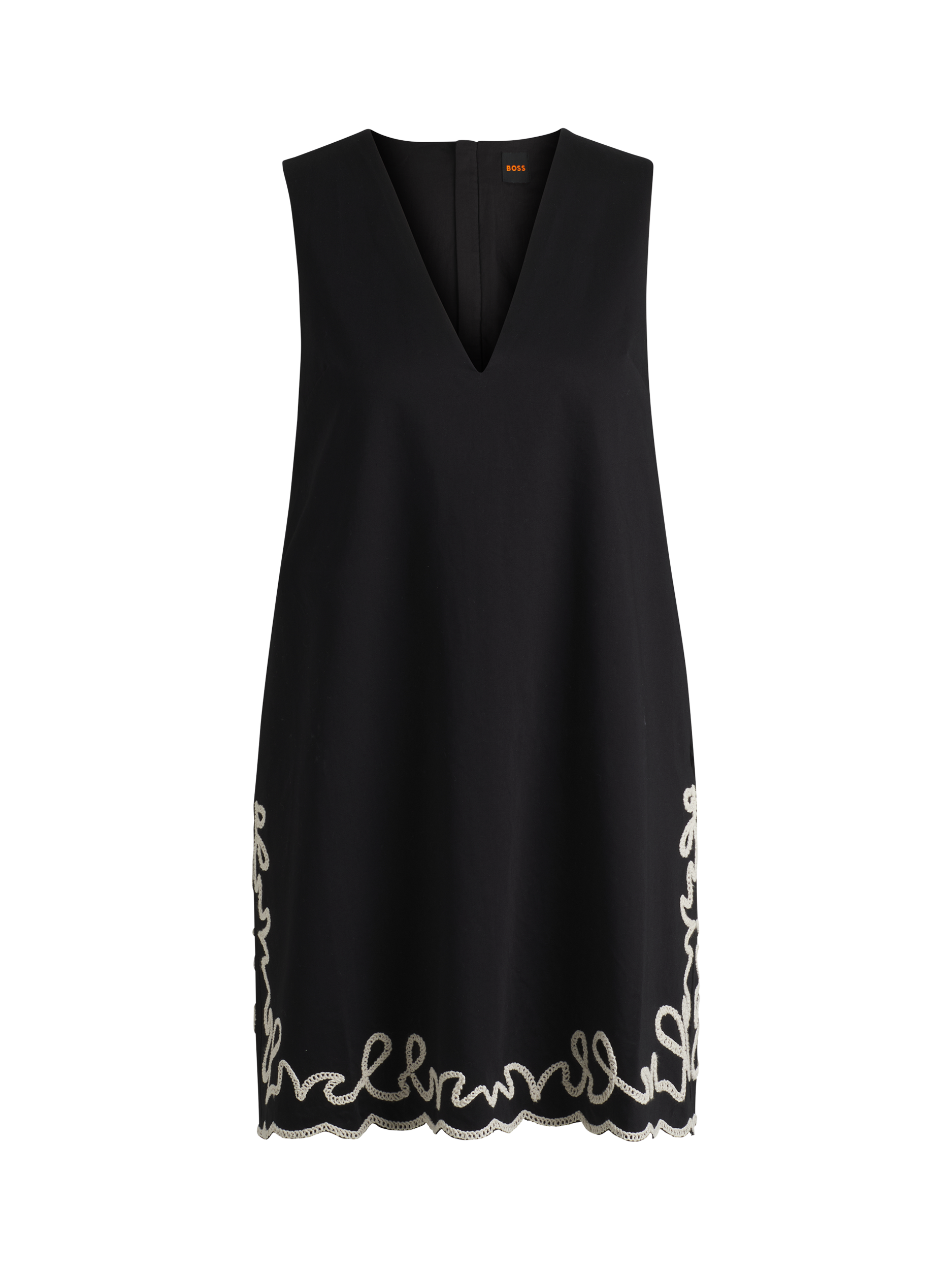 Product image 4 of 6, which shows BOSS Dembrolai Embroidered Mini Dress, Black, 8