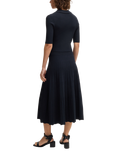 BOSS Fracie Ribbed Jersey Dress, Dark Blue