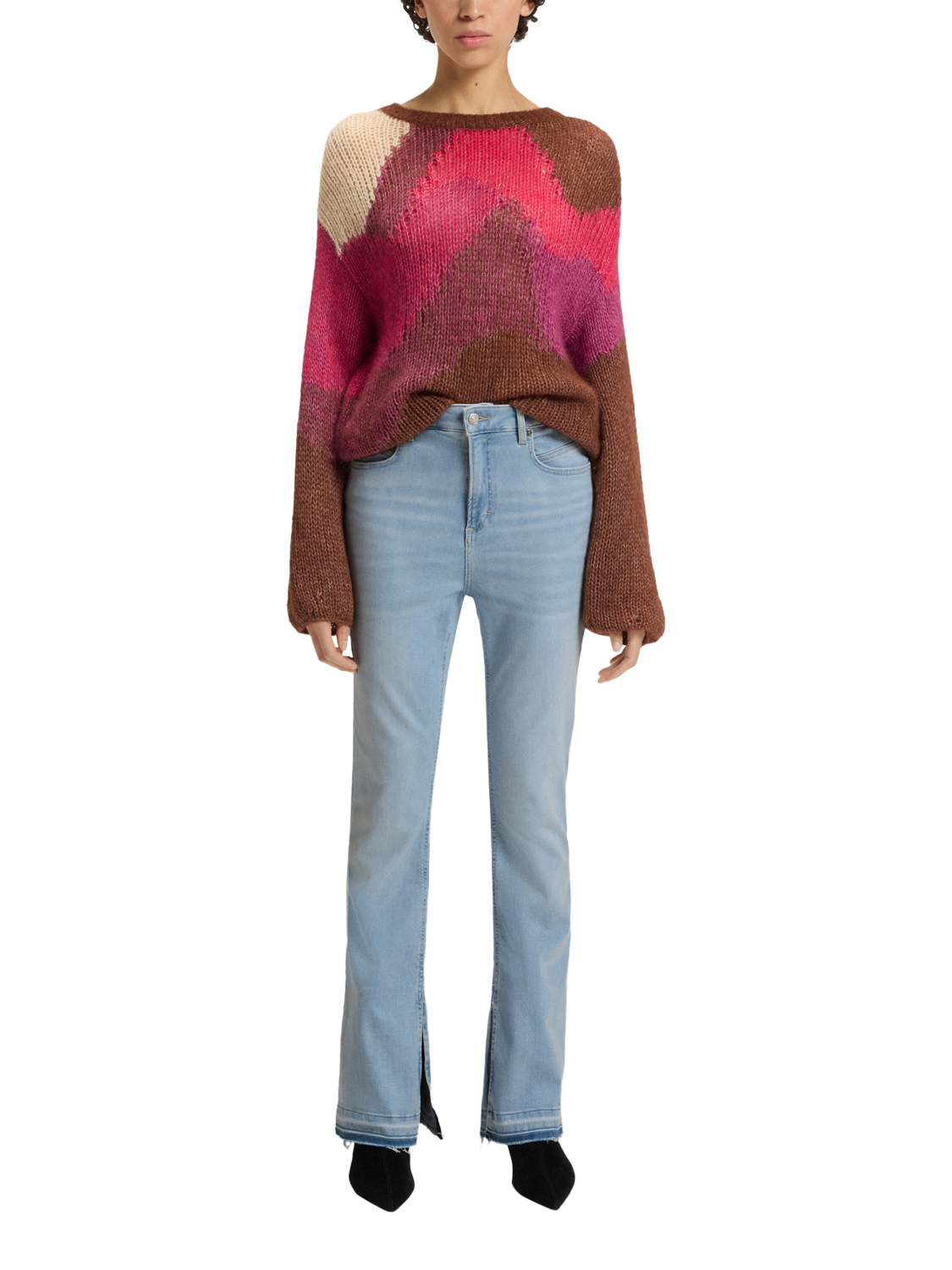 Product image 3 of 6, which shows BOSS Rosa Bootcut Jeans, Bright Blue, 27R