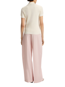 BOSS Textured Knit Short Sleeve Jumper, Open White - view 2, Open White