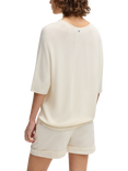 BOSS Flambers Ribbed Knit Top, White