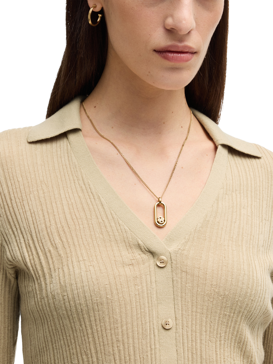 Product image 5 of 5, which shows BOSS Fabyni Pure Wool Polo Shirt, Beige, L