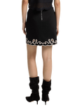 BOSS Vale Embroidered Mini Skirt, Black