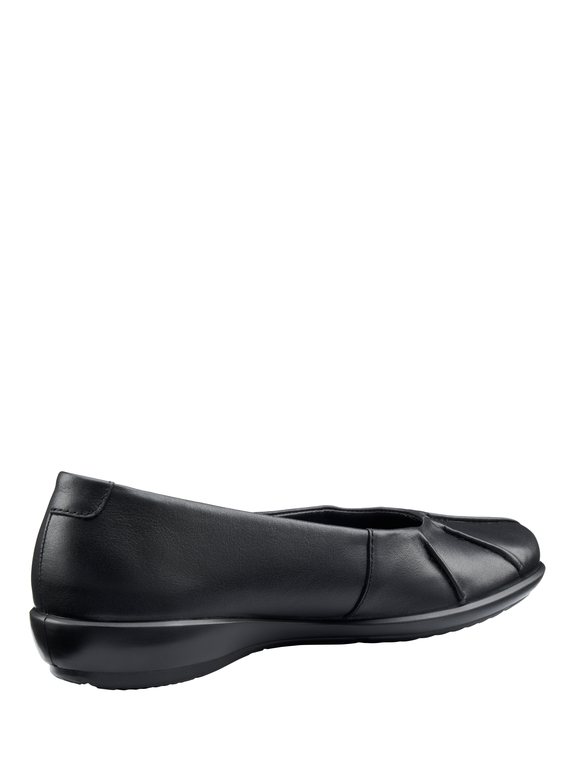 Product image 4 of 4, which shows Hotter Rhea Wide Fit Leather Ballerina Pumps, Black, 3W