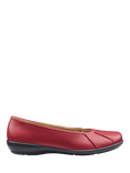 Hotter Rhea Wide Fit Leather Ballerina Pumps, Salsa