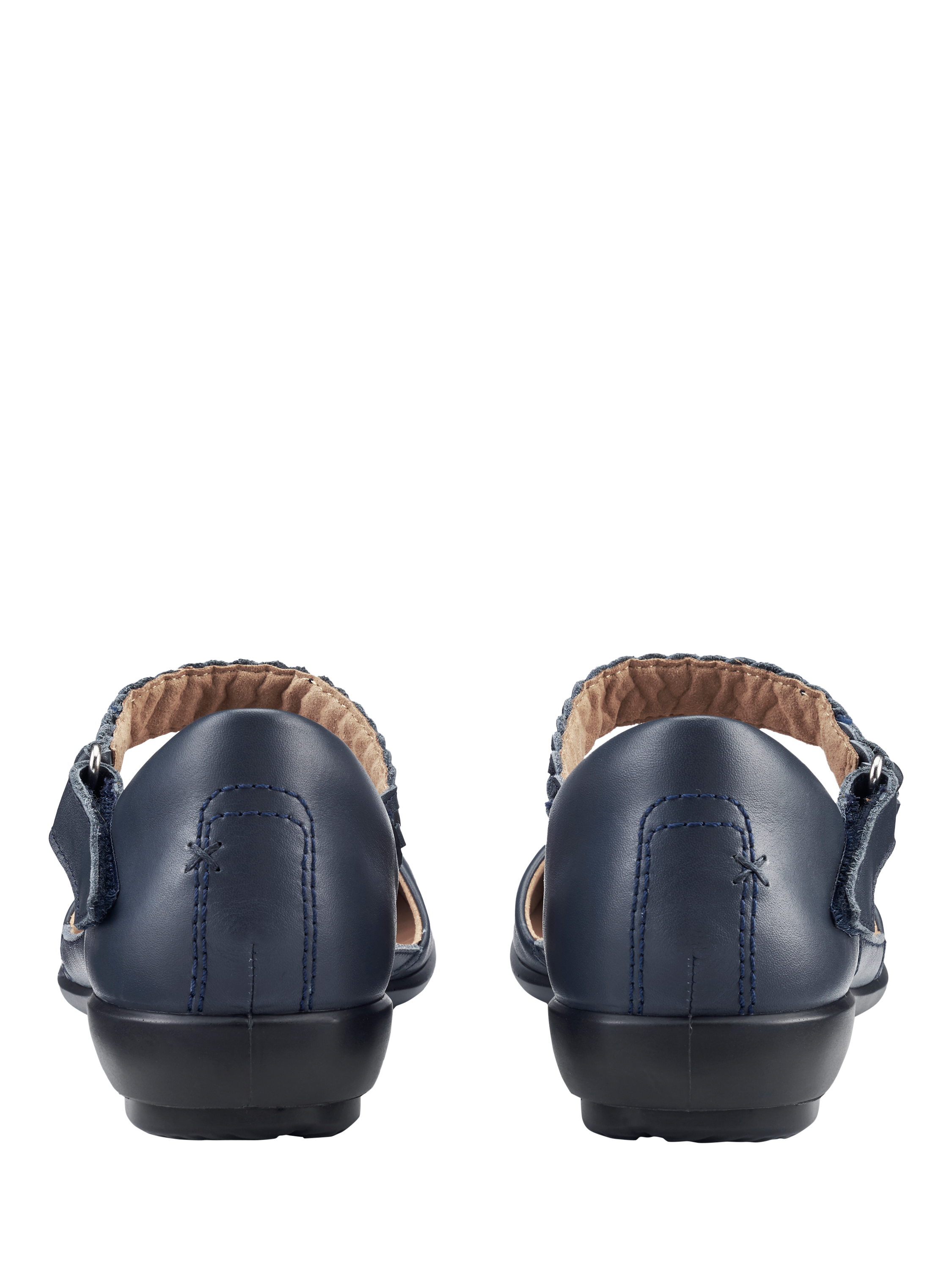 Product image 4 of 4, which shows Hotter Lake Extra Wide Fit Leather Sandals, Denim Navy, 4XW