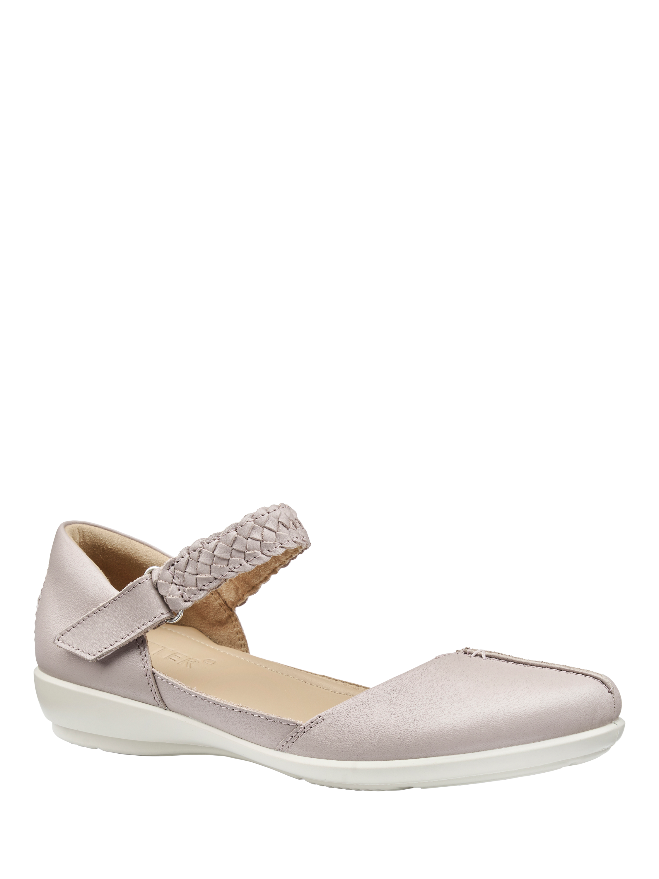 Product image 2 of 4, which shows Hotter Lake Extra Wide Fit Leather Sandals, Light Mink, 4XW