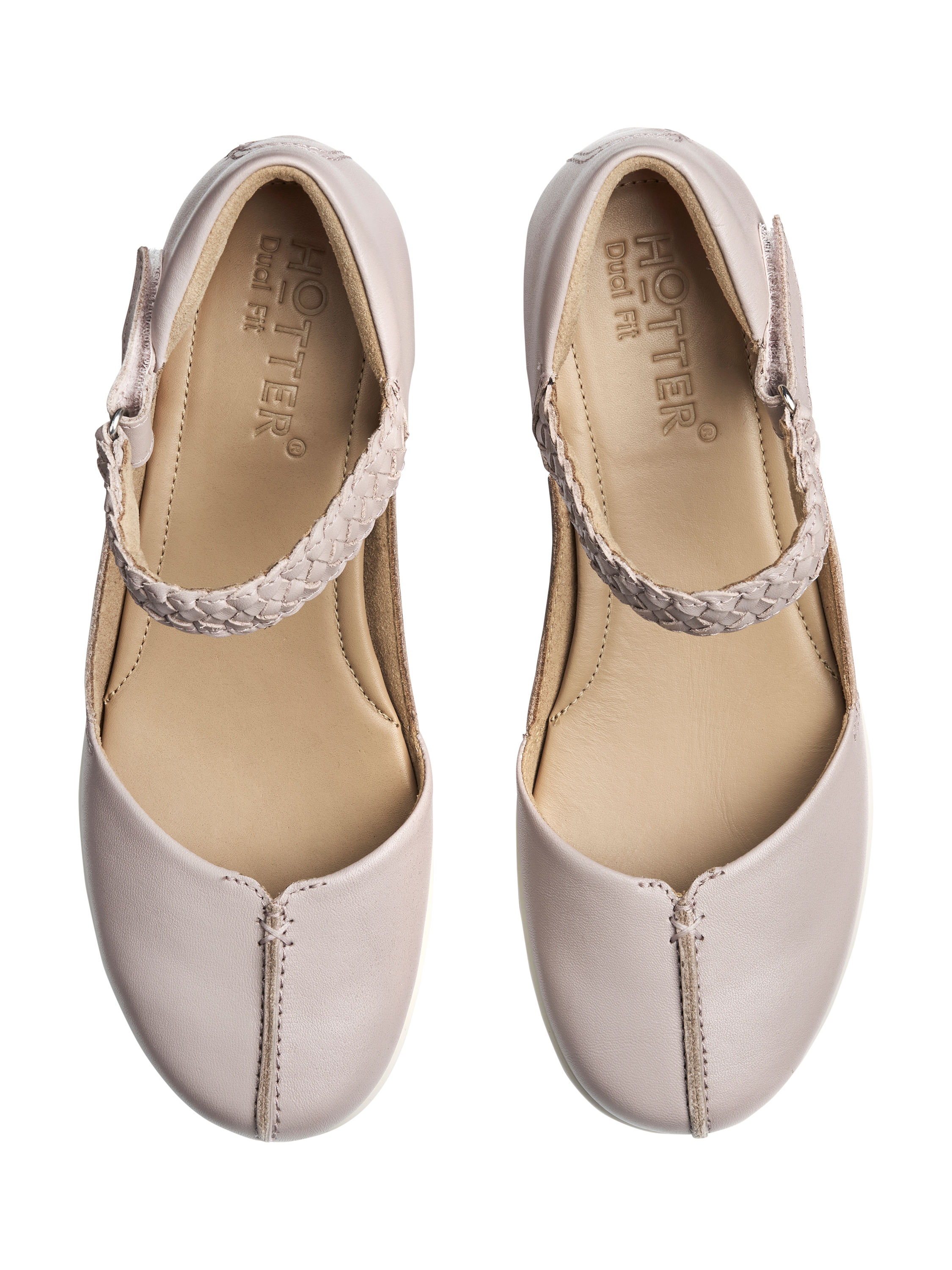Product image 3 of 4, which shows Hotter Lake Extra Wide Fit Leather Sandals, Light Mink, 4XW