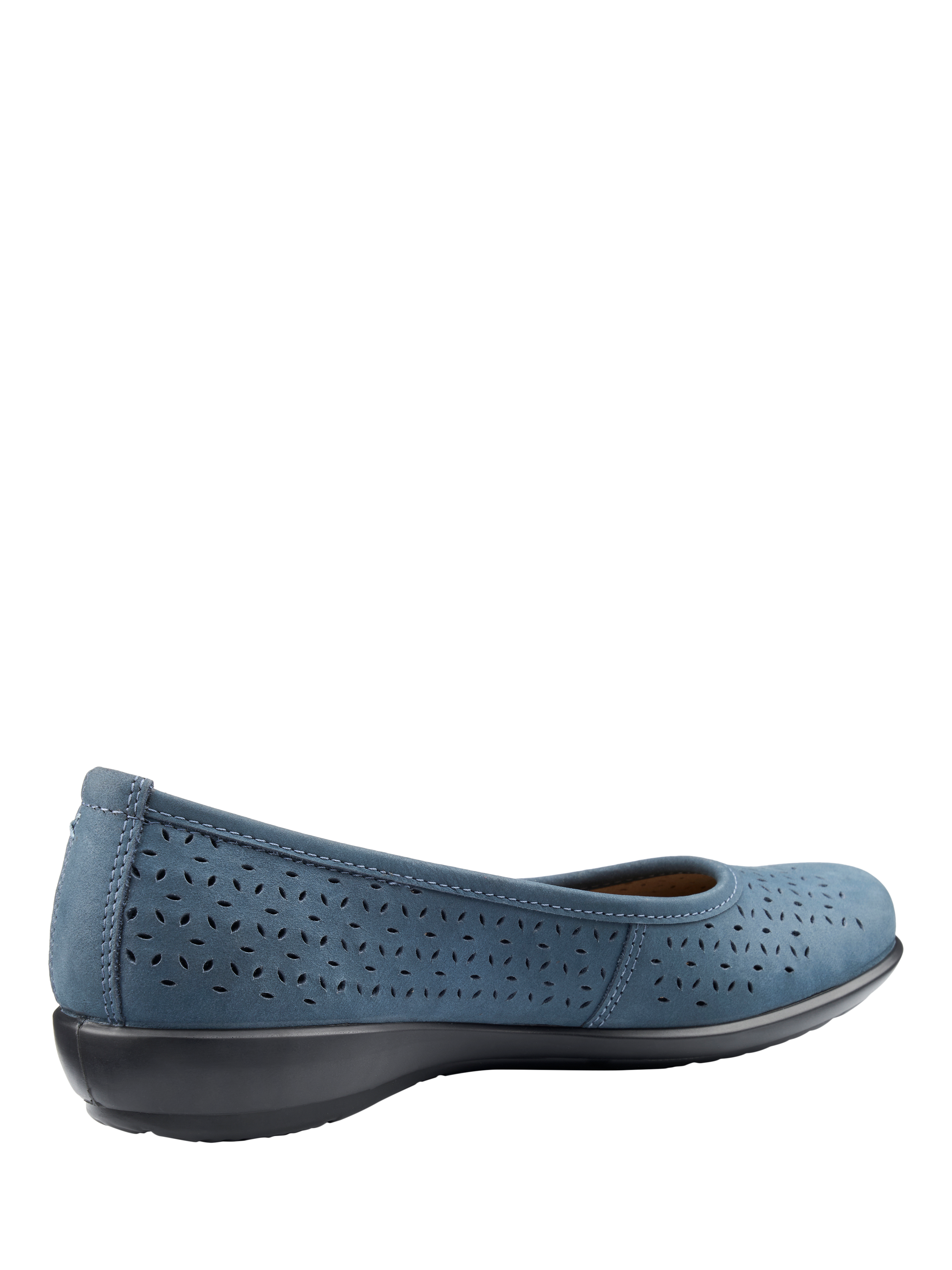 Product image 4 of 5, which shows Hotter Livvy II Wide Fit Ballerina Pump, Aquatic Blue, 3W