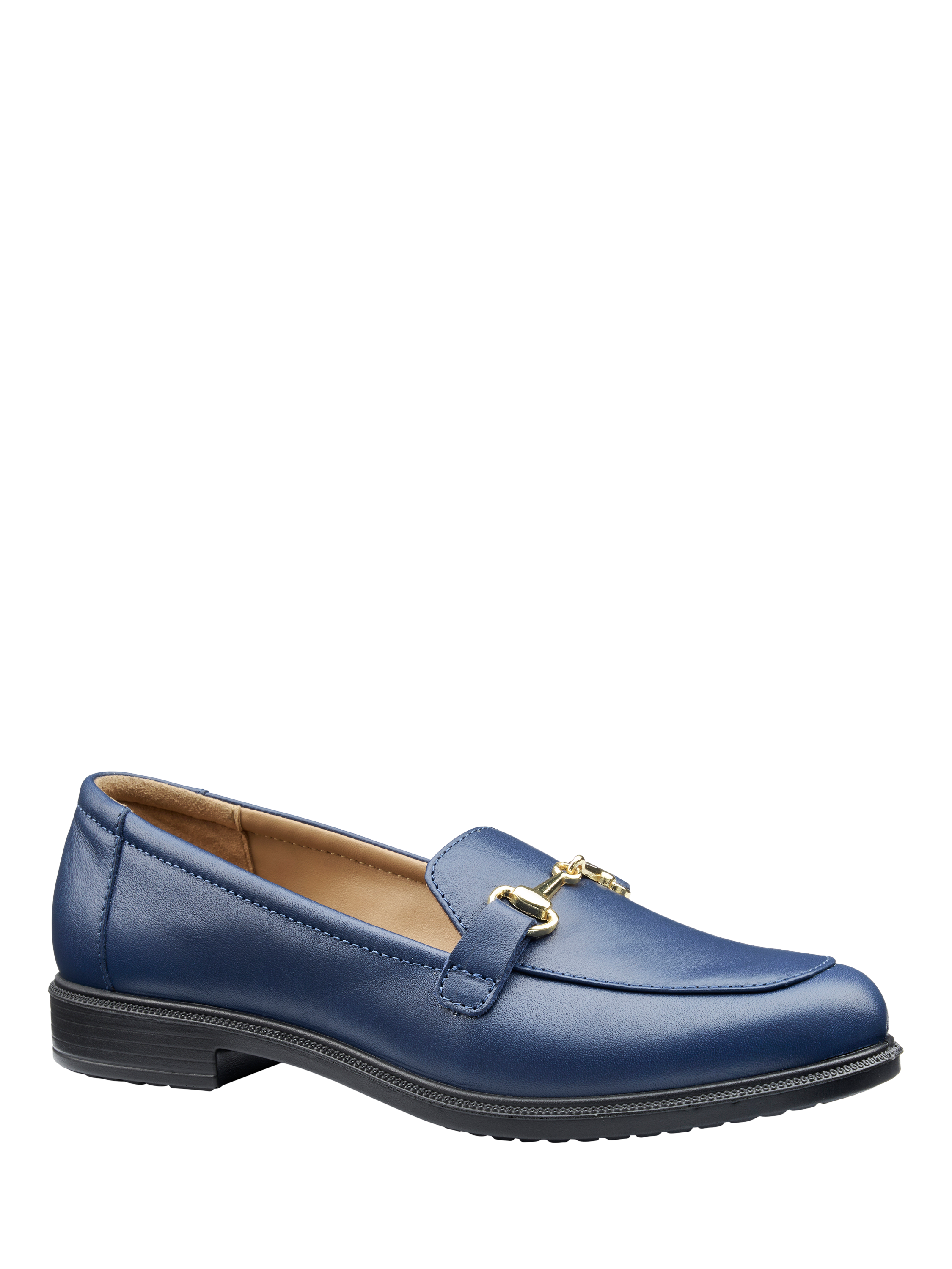Product image 2 of 4, which shows Hotter Clovelly Leather Loafer, French Navy, 3