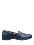 Hotter Clovelly Wide Fit Leather Loafer, French Navy