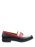 Hotter Dorset Leather Loafers, Navy/Multi