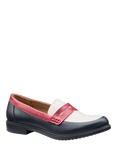 Hotter Dorset Leather Loafers, Navy/Multi