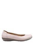 Hotter Eider Leather Scallop Ballerina Pumps