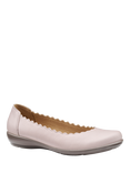 Hotter Eider Leather Scallop Ballerina Pumps