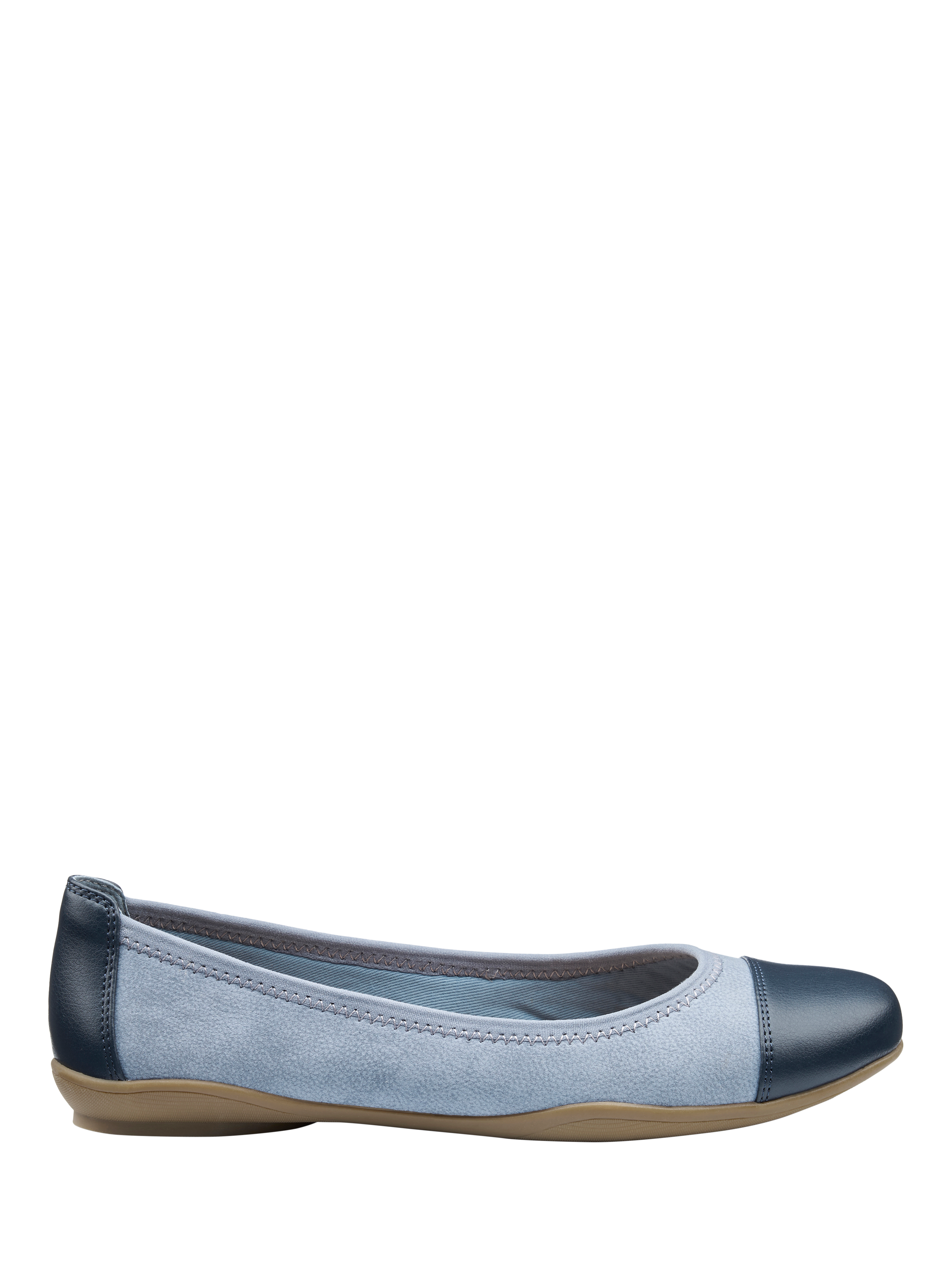 Product image 1 of 4, which shows Hotter Ivy Ballerina Pumps, Navy, 3