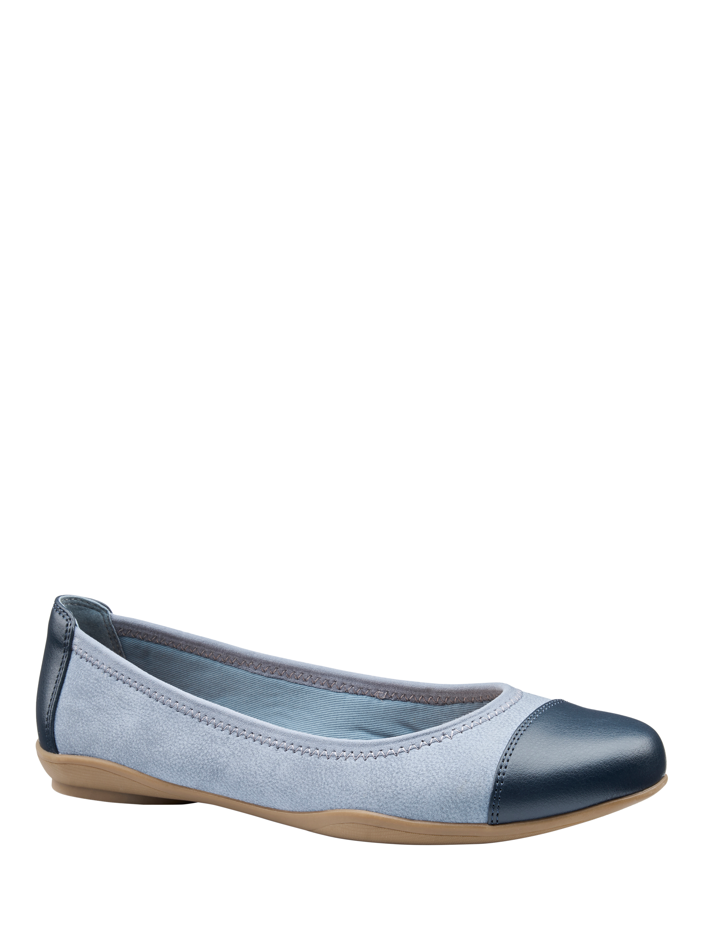 Product image 2 of 4, which shows Hotter Ivy Ballerina Pumps, Navy, 3