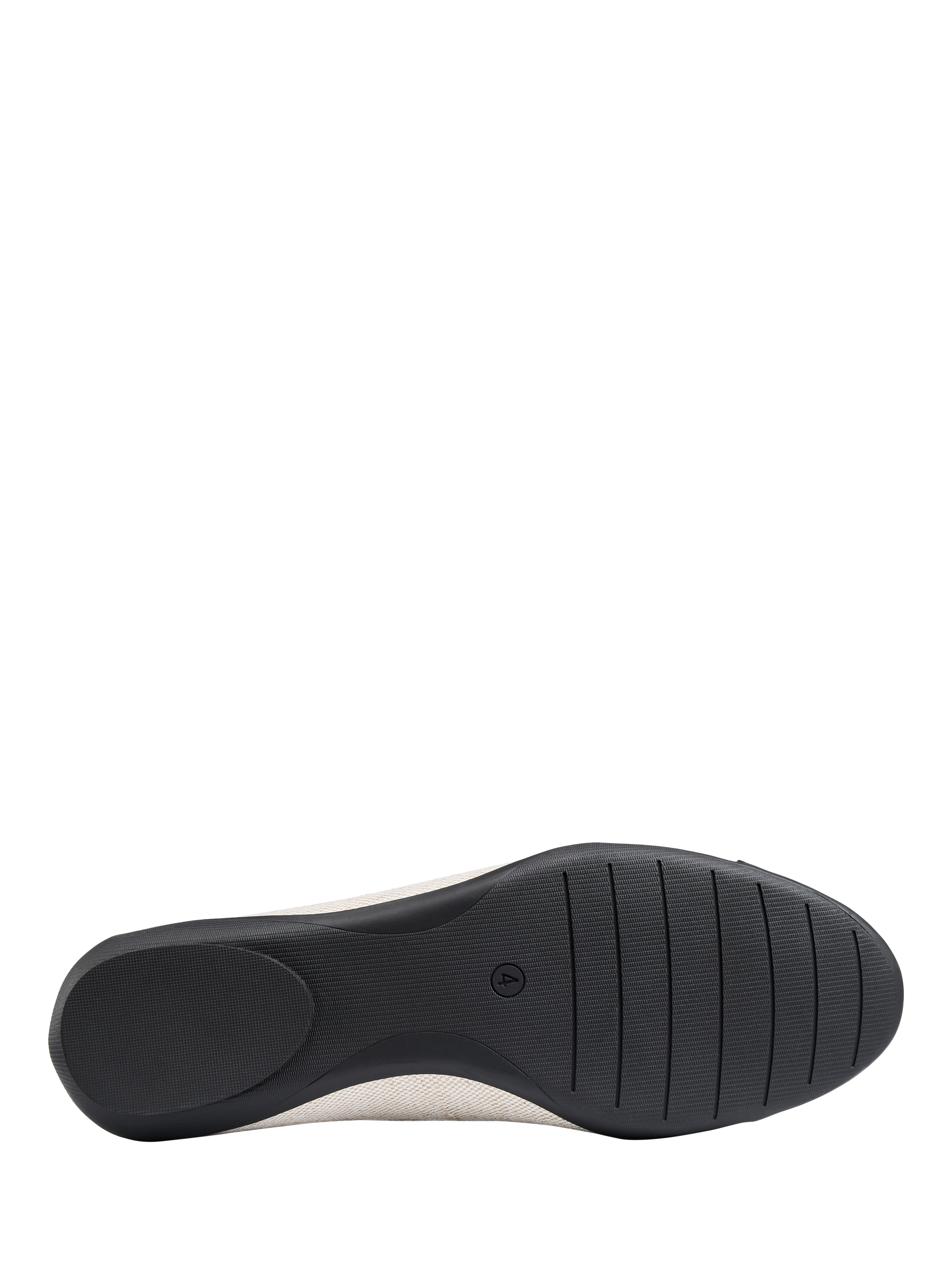 Product image 5 of 5, which shows Hotter Ivy Wide Fit Ballerina Pumps, Beige/Black, 3W
