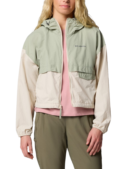 Columbia Spire Valley Cropped Windbreaker, Safari/Dark Stone