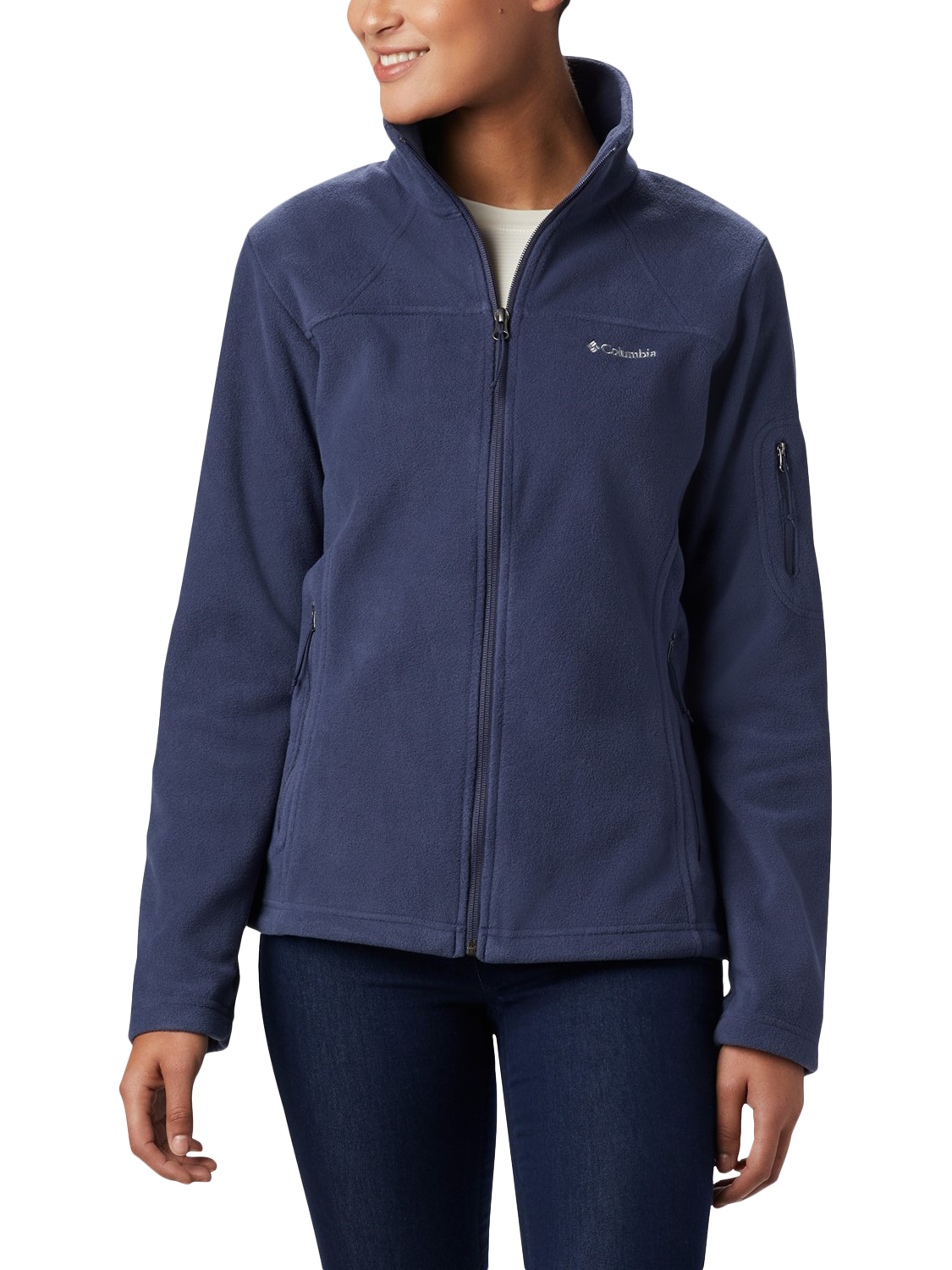 Product image 1 of 4, which shows Columbia Fast Trek II Fleece Jacket, Nocturnal, S