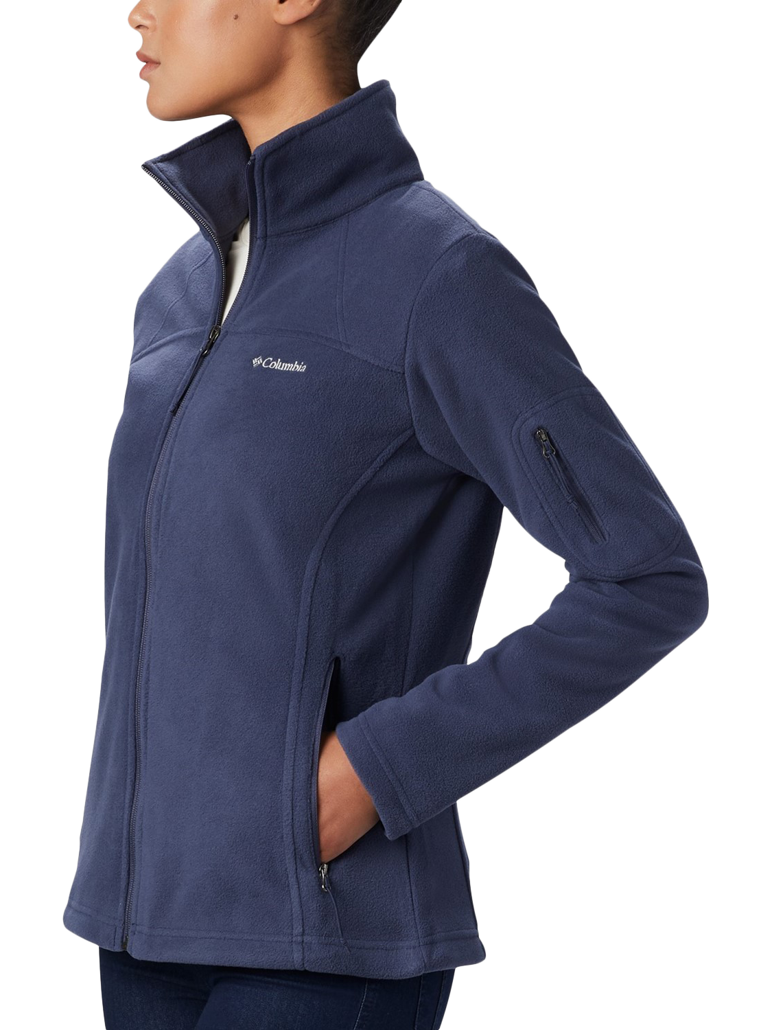 Product image 3 of 4, which shows Columbia Fast Trek II Fleece Jacket, Nocturnal, S