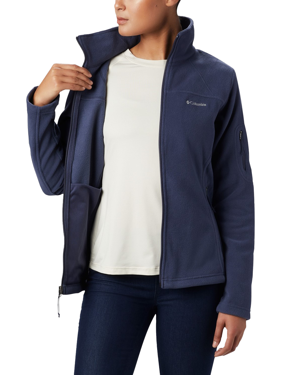 Product image 4 of 4, which shows Columbia Fast Trek II Fleece Jacket, Nocturnal, S