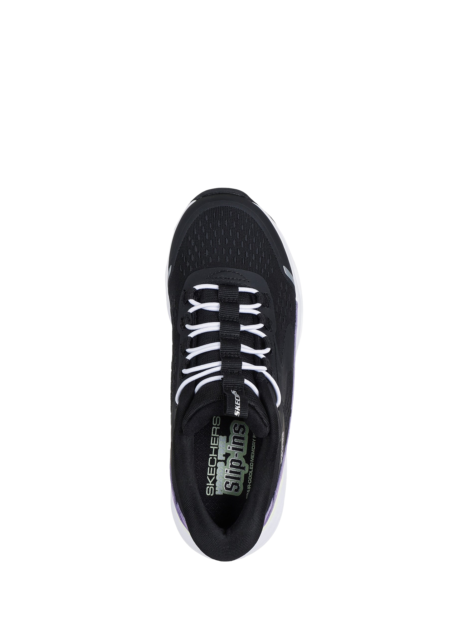 Product image 4 of 4, which shows Skechers Kids' Glide-Step Vista Lane Trainers, Black/Purple, 1.5