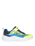 Skechers Kids' Microspec Advance Trainers, Yellow/Blue